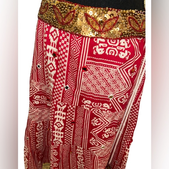 ✌🏻COACHELLA FESTIVAL VIBES!! TWENTY-ONE GORGEOUS FLOWING SEQUINED BOHO SKIRT - Picture 5 of 15